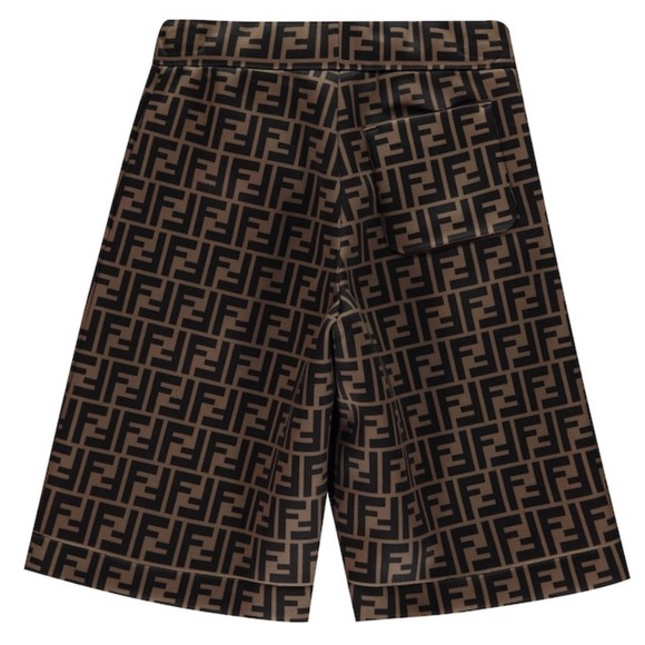 100% AUTHENTIC GORGEOUS FENDI Bermuda Logo Shorts - Picture 8 of 8